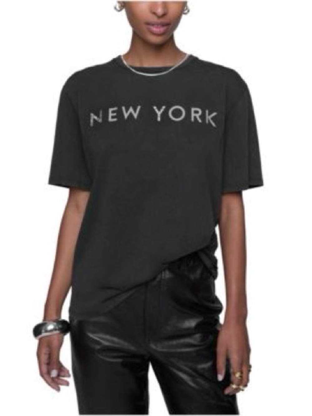 Like new Rebecca Minkoff Athena boyfriend T-shirt "NEW YORK" size Large